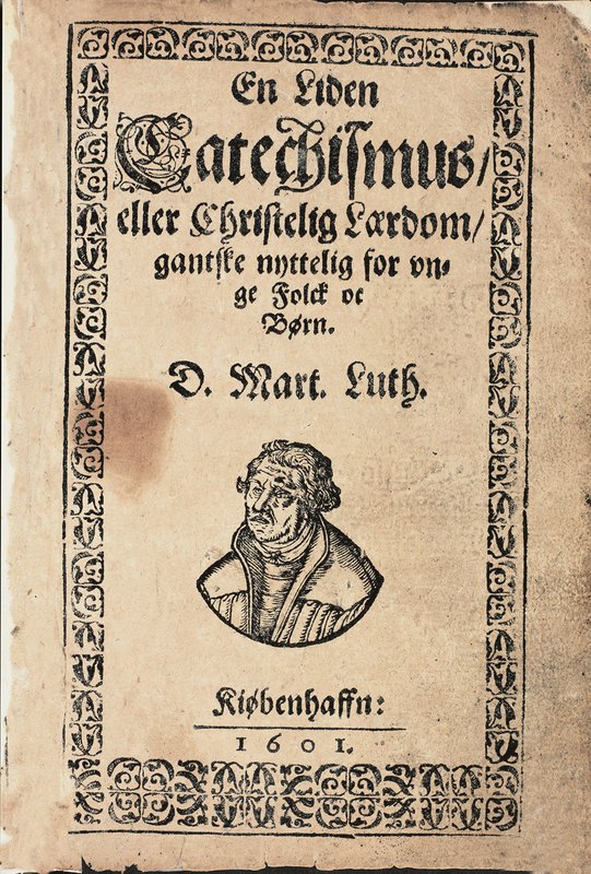 Title page of A Small Catechism (En Liden Catechismus) from 1601